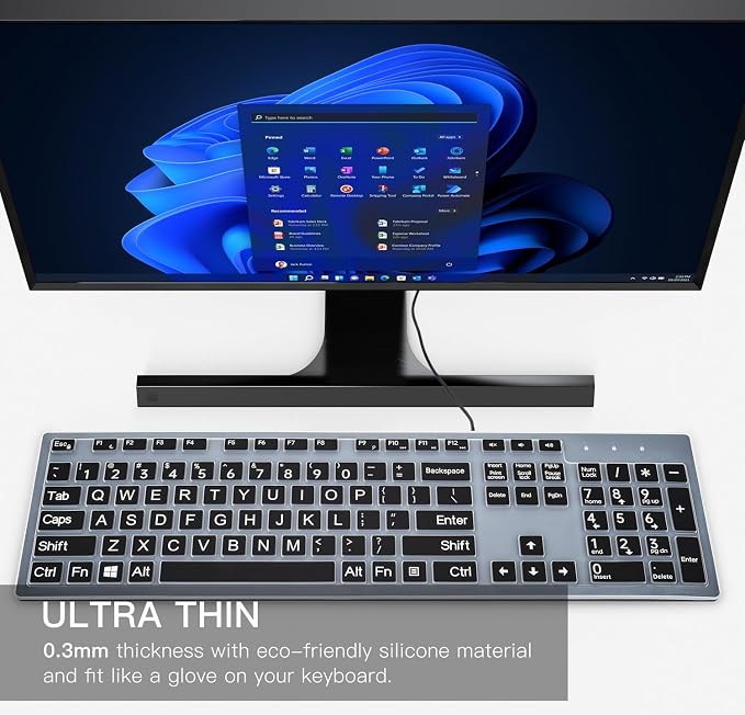 Keyboard Cover with Large Letters Compatible with DELL KB216 KB216b KB216t - Image 4