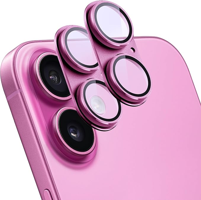 2 Pack Camera Lens Protector for iPhone 16 / iPhone 16 Plus, AR Tempered Glass by SHANG+PIN+JIA