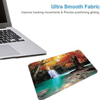 Deep Forest Waterfall Mouse Pad, Non-Slip Rubber Base Wireless Gaming MousePads - Image 4