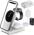 Aluminum 3 in 1 Wireless Charging Station, Foldable Wireless Charger by Solocarboy