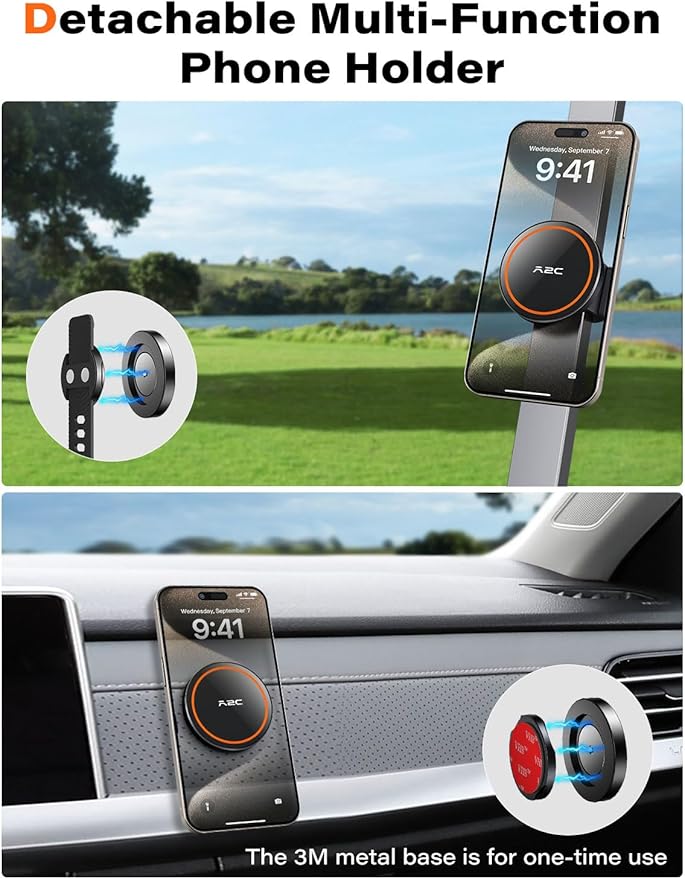A2C Magnetic Golf Cart Phone Holder Fit - Image 5