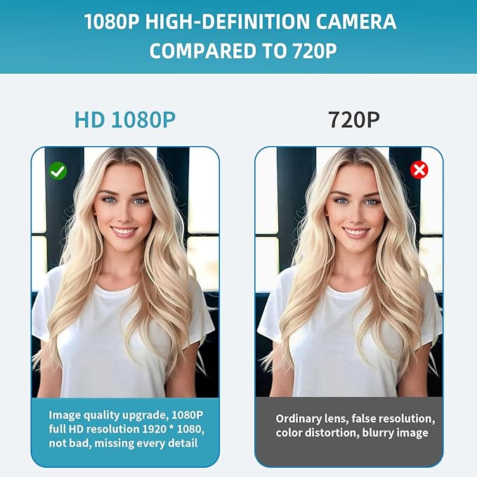 Webcam With Microphone and Speaker, 1080P Web Camera - Image 2