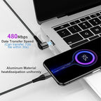 ZBF 100W USB C Magnetic Charging Cable, Right Angle Magnetic Phone Charger - Image 2