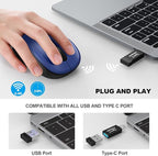 WisFox 2.4G Wireless Mouse for Laptop, Ergonomic Computer Mouse - Image 2