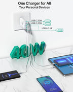 USB C Wall Charger, 40W Fast USB C Charger Block, 4-Port PD Power Adapter + QC - Image 3