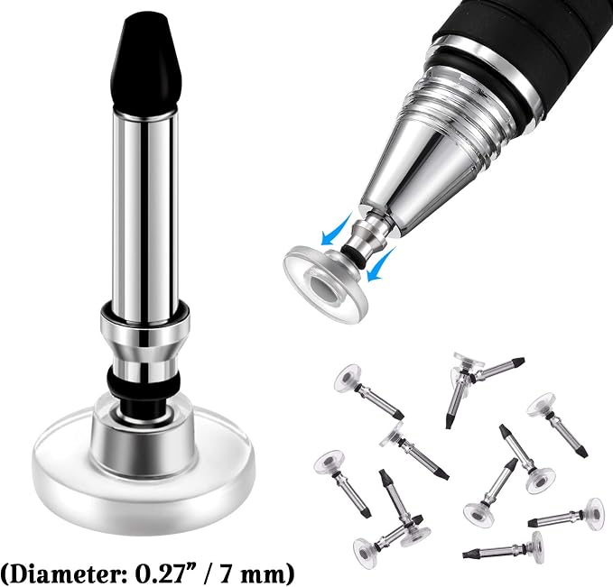 Zonon 12 Pcs Replacement Stylus Pen Tips Only Precision Round Shape Replaceable - Image 2