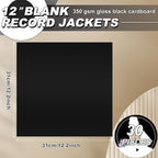 Colarr 30 Pcs 12 Inch Vinyl Record Sleeves 350gsm Blank Album Jackets Cardboard - Image 2