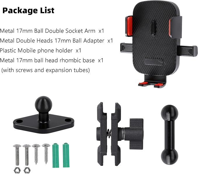 Car Phone Holder Mount for AMPS Standard Diamond Base ，Aluminum 360° Rotation - Image 6