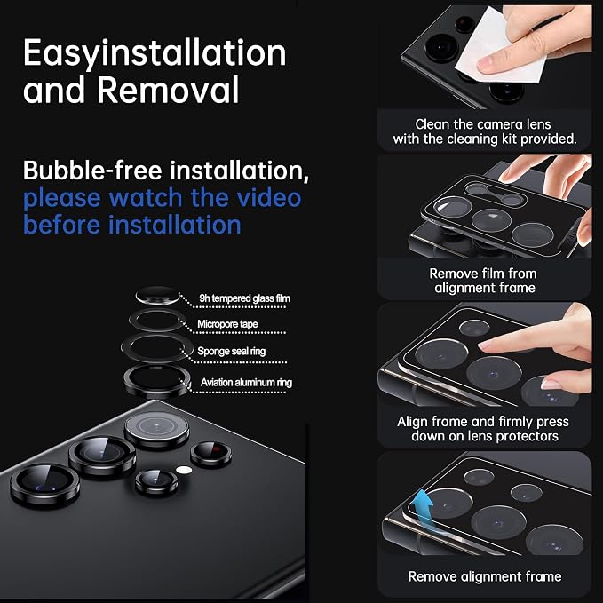 For Samsung Galaxy S25 Ultra Camera Lens Protector, Individual Lens Protector - Image 7