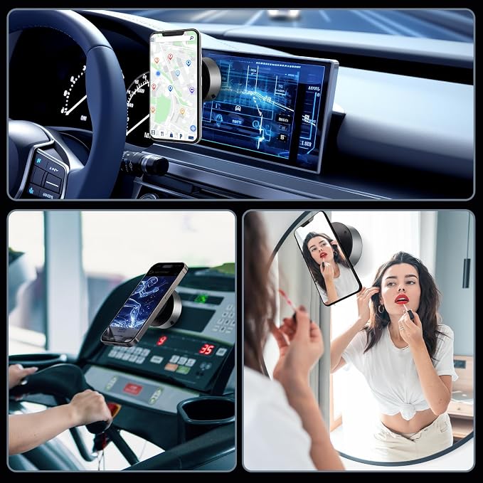 2025 Upgraded Electric Vacuum Magnetic Car Phone Holder, 15W Wireless Charger - Image 5