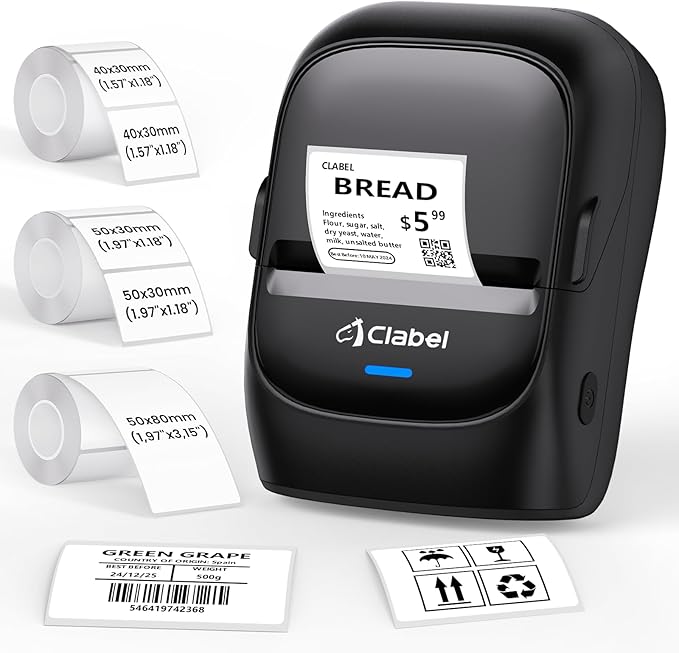 CLABEL Thermal Label Maker Machine: 221B Bluetooth Label Maker Machine by CLABEL