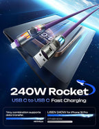 LISEN 240W Chubby USB C to USB C, 4 in 1 Charging Cable - Image 4