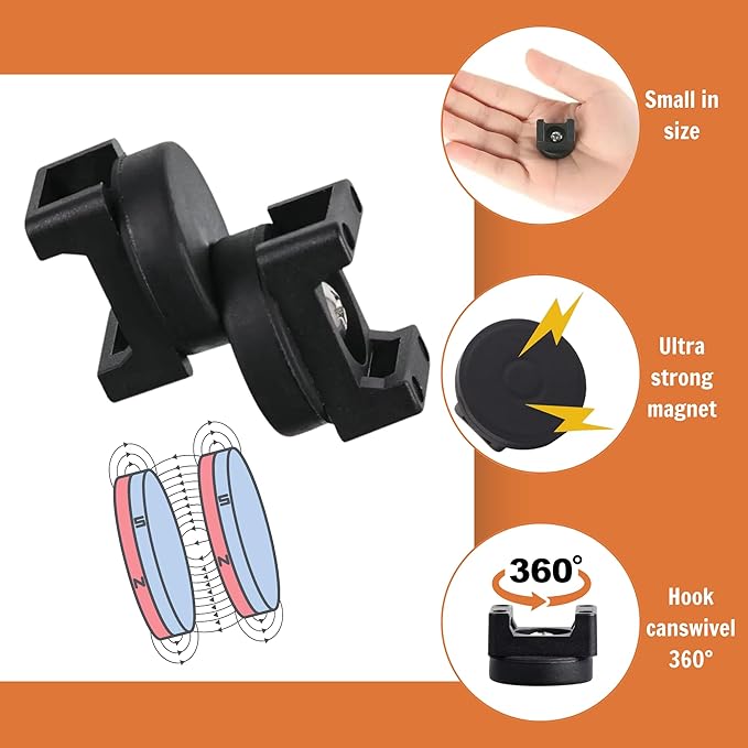 15Pcs Magnetic Cable Clips Zip Tie Mount Base, Cable Ties Holder, Electrical - Image 2