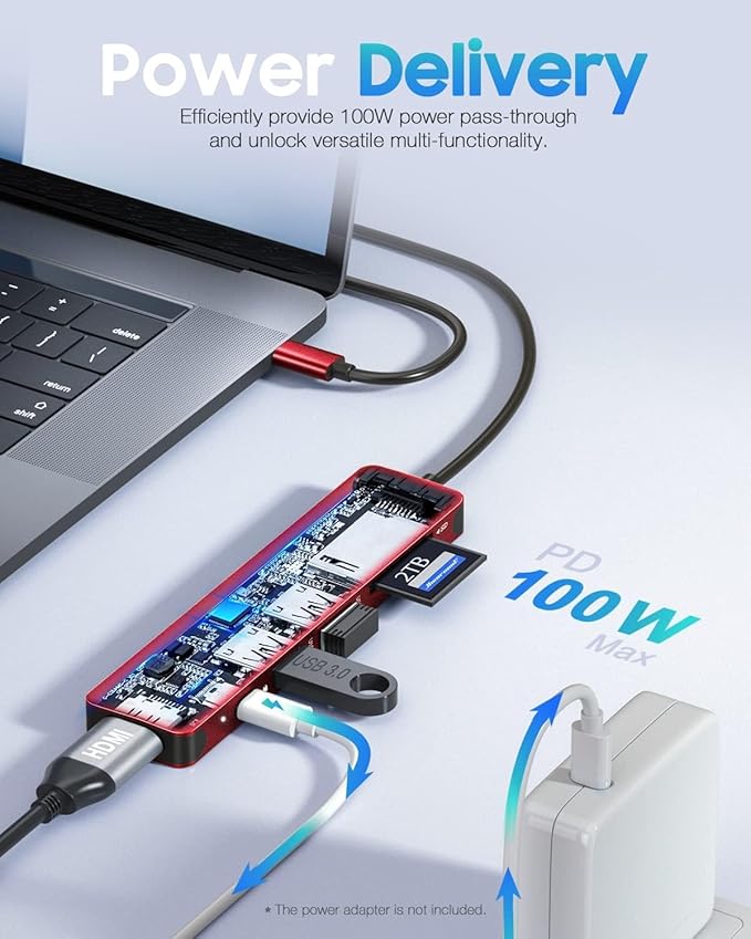 Hiearcool USB C Hub, USBC Multi-Port Adapter - Image 4