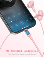 iMangoo for Apple MFi-Certified Headphones for Lightning Wired Earbuds Magnetic - Image 2