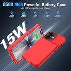 GIN FOXI Battery Case for iPhone 17, Charging Case Charger 8500mAh Ultra-Slim - Image 3