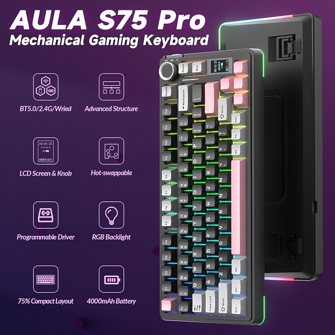 AULA S75 PRO Wireless Mechanical Keyboard - Image 2