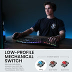Perixx PERIBOARD-835BR Wireless Ergonomic Mechanical Keyboard - Image 3