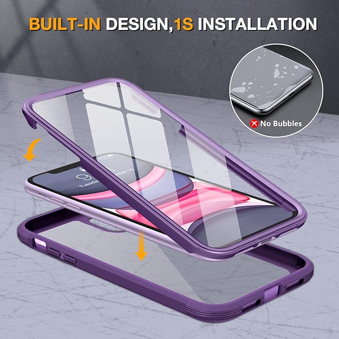 Miracase Glass Series for iPhone 11 Case 6.1 inch, Upgraded Full-Body Rugged - Image 2