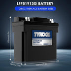 51913/51814 LiFePO4 Lithium Motorcycle Battery, Digital Readout, Fits - Image 4