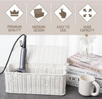 Cable Management Box, Handmade Rattan Cable Organizer, 2 Open Slots Cords Hider - Image 4