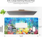 Lokigo Desk Pad Cool Cat, Big Desk Mat Cute Cat Ocean Underworld Extended Large - Image 2