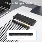 Y.D.F 7 Port HDMI Switch, 4k@60Hz HDMI Switcher 7 in 1 Out HDCP 2.0 Manual HDMI - Image 3
