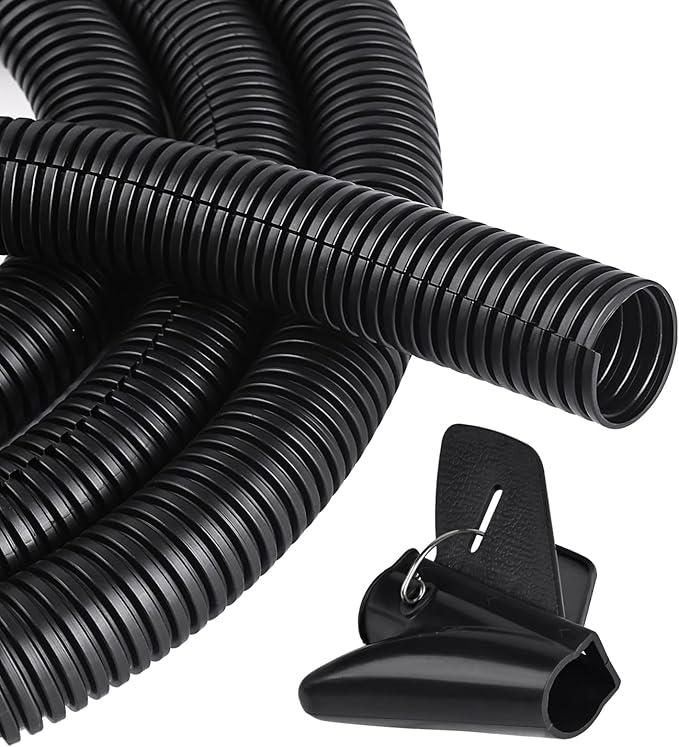 CrocSee 25ft - 1/2 inch Flame Retardant Split Wire Loom Tubing - Flexible Wire by CrocSee