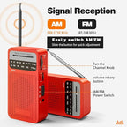 Portable Radio AM FM with Long Range Reception, Goodes Transistor Radio with - Image 2