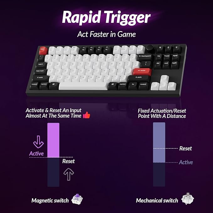 Keychron Q3 HE Wireless Custom Mechanical Keyboard, 2.4 GHz/Bluetooth/Wired QMK - Image 5