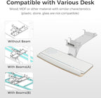 EUREKA ERGONOMIC Keyboard Tray Height Adjustable, Swivel Tilt Computer Keyboard - Image 8