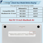 Compatible with MacBook Air 15 inch Case, M4 A3241/M3 A3114/M2 A2941, Hard Shell - Image 2