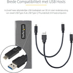 StarTech.com USB-C 10Gbps to M.2 NVMe or M.2 SATA SSD Enclosure - Image 3