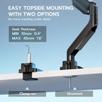 ARES WING Single Monitor Arm, Heavy Duty Adjustable Monitor Arm - Image 8