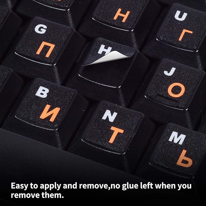 2PCS Russian Keyboard Stickers, Russian-English Keyboard Letters Replacement - Image 4