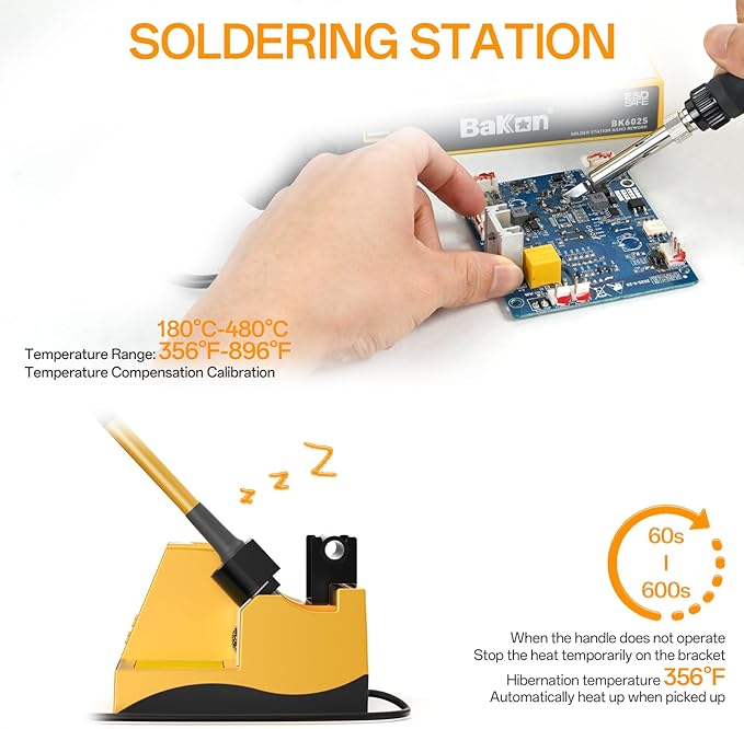 BK602S Soldering Iron & Desoldering Gun 2-In-1 Set, Hot Air Rework Station Diy - Image 7
