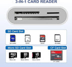 SD Card Reader, USB 3.0 Type C High Speed to SD/TF Card Adapter, - Image 2