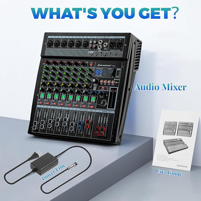 8-Channel Professional Audio Mixer, FX-8usb Mixing Console - Image 5