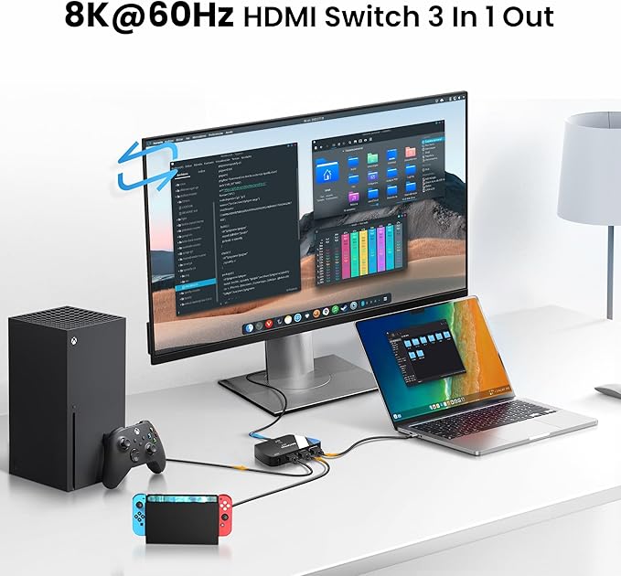 NEWCARE 8K HDMI Switch 3 in 1 Out, HDMI 2.1 Switch - Image 2