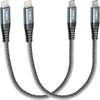 ohbox 1FT USB-C to Lightning Cable 2Pack, MFi Certified Type C iPhone Charger by OHBOX
