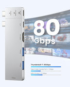 VENTION 6-in-2 USB C Hub for MacBook Neo/Air/PRO, 80Gbps Detachable Magnetic 8K - Image 5