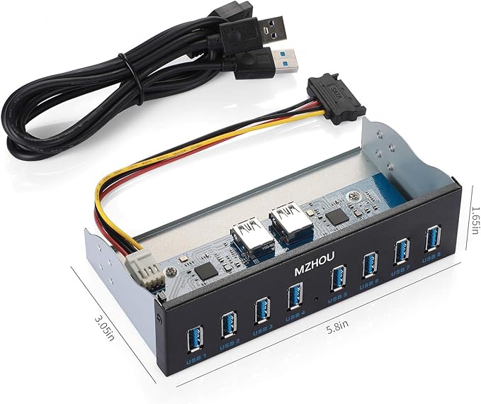 8-Port USB 3.0 Front Panel Hub Expansion Card - - Image 7