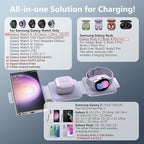 Travel Charger for Samsung Multi Devices, Foldable 3 in 1 Wireless Charging - Image 2