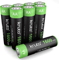 Solar Lights Batteries AA 1600mah High Capacity 1.2V Ni-MH Rechargeable AA by Kruta