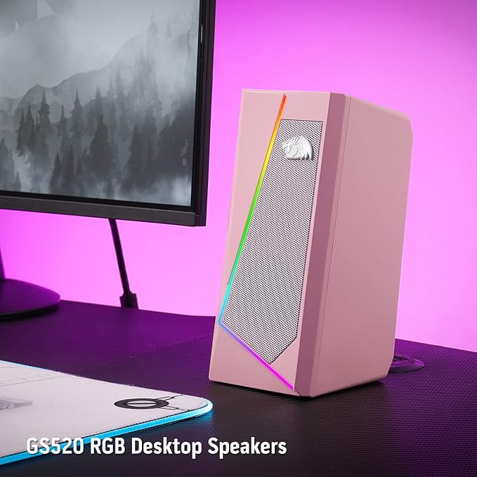 Redragon GS520 RGB Desktop Speakers, 2.0 Channel PC Computer Stereo Speaker - Image 8