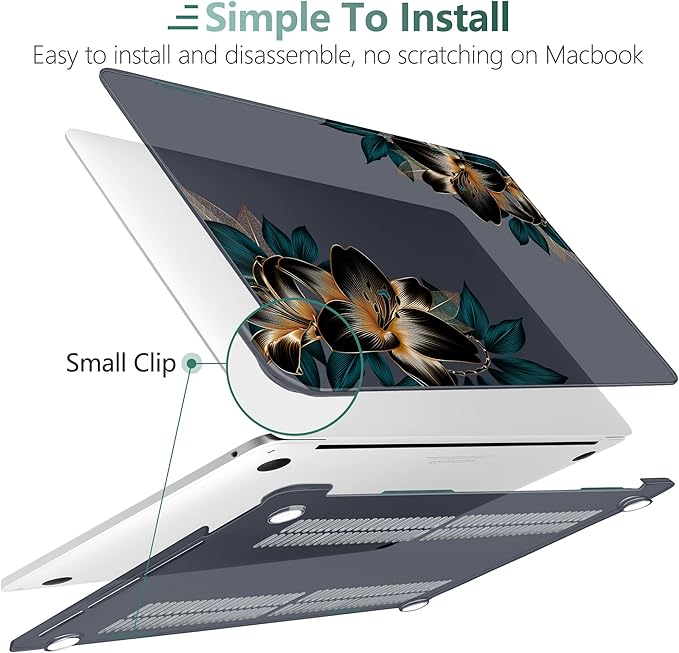 MEEgoodo Case for MacBook Pro 13 inch, Laptop Hard Shell - Image 4