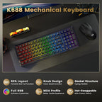 Redragon Wireless Mechanical Keyboard, 3 Mode Gasket Mounted RGB Gaming Keyboard - Image 2