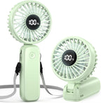 Portable Handheld Fan, 5000mAh Rechargeable Battery, Max 15H Cooling, 4 Speeds by COMLIFE
