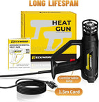 TECKWRAP Heat Gun 2000W with LCD Display, Adjustable Hot Air Gun - Image 8