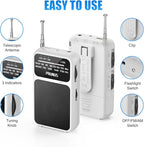 PRUNUS J-555 Pocket Radio AM FM USB-C Charging& Battery Operated, Excellent - Image 4